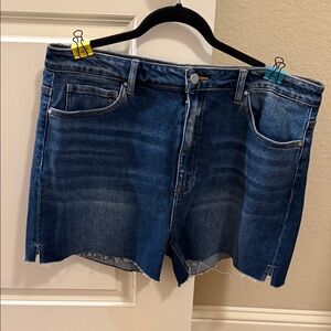 Risen Dark Blue Denim Jean Shorts- Inseam 4”